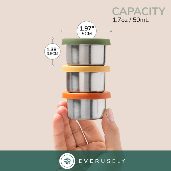 Everusely 5 Piece Nesting Container Set - Muted Raindbow