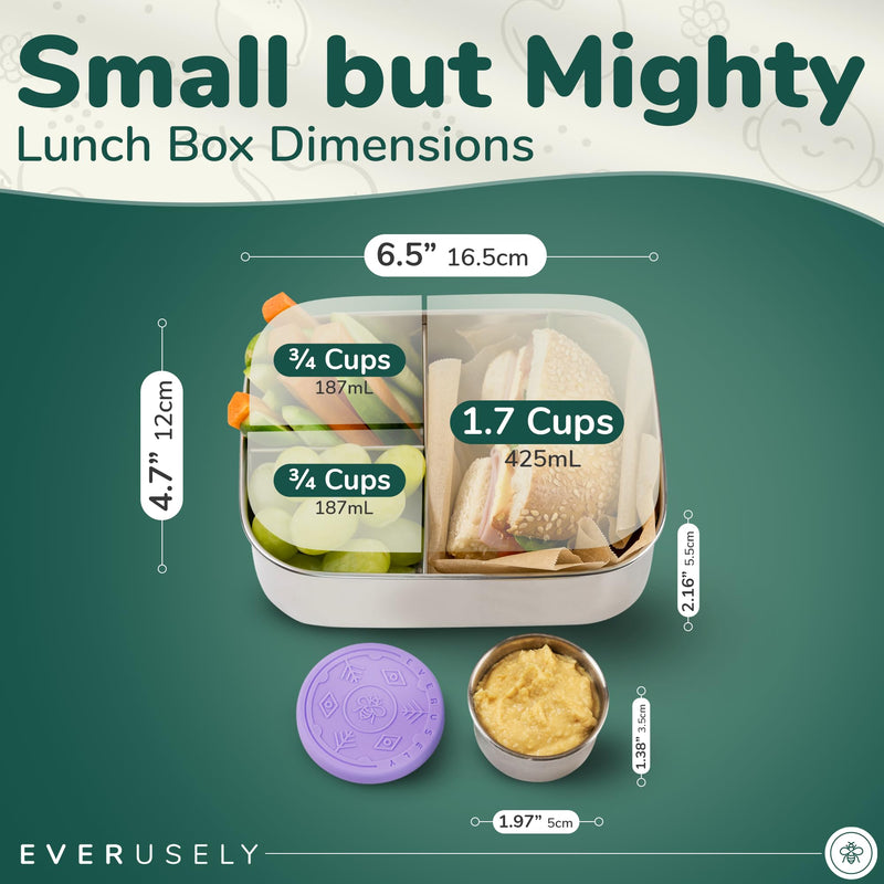 Small Container Bento Small Bento Box for Kids - Lavender – Everusely
